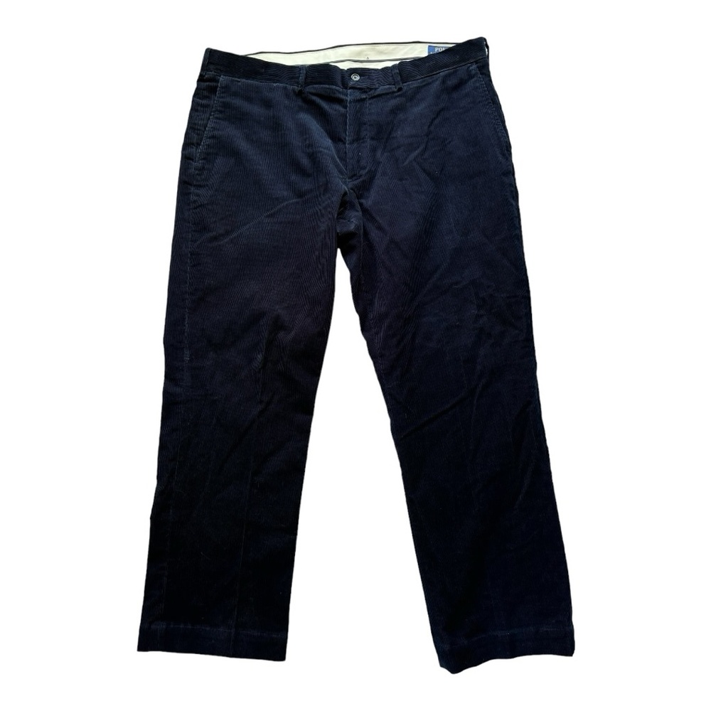 Polo Ralph Lauren Corduroy Pants Navy Flat Front Stretch Classic Fit Men 40/30